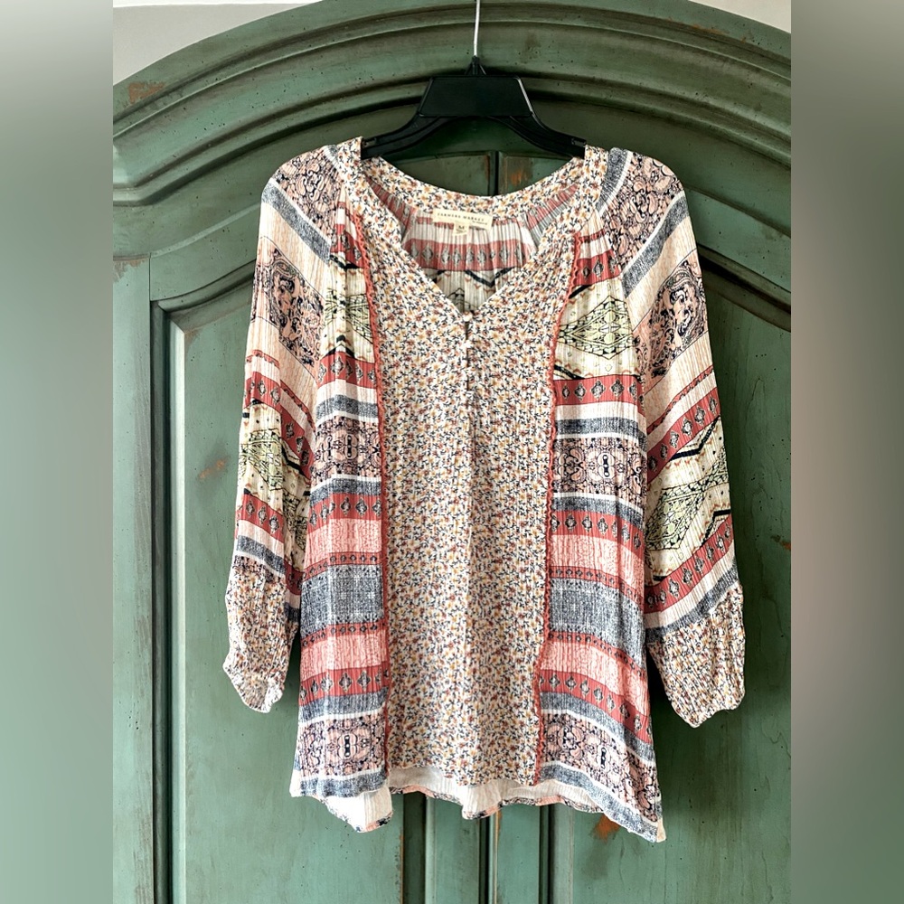 Farmers Market by Oneworld Printed Blouse